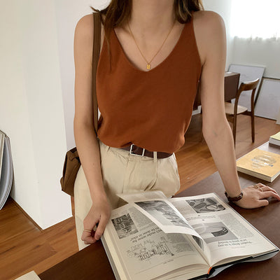 Small Vests, Layered Bottoming Vests, Women's Outer Wear0