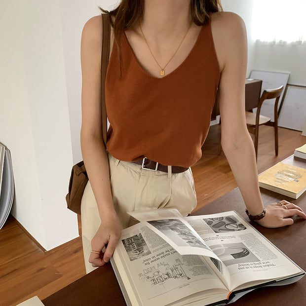 Small Vests, Layered Bottoming Vests, Women's Outer Wear0