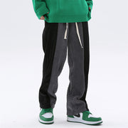 Loose Drawstring Straight-leg Trousers Wide-leg Trousers