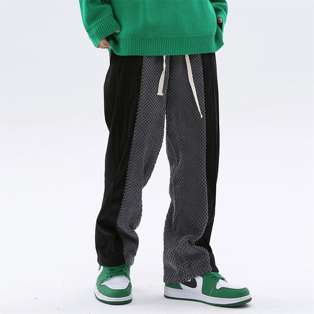 Loose Drawstring Straight-leg Trousers Wide-leg Trousers